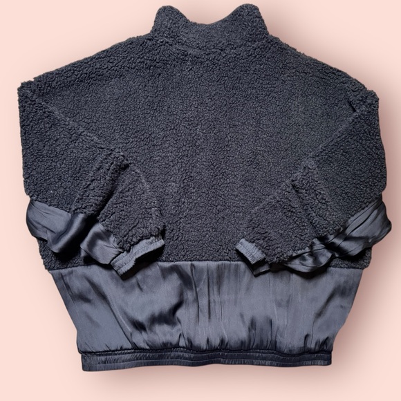 Cotton-On Body Women's Black Sherpa Fleece Zip-Up Jacket Size M Casual - Picture 2 of 9